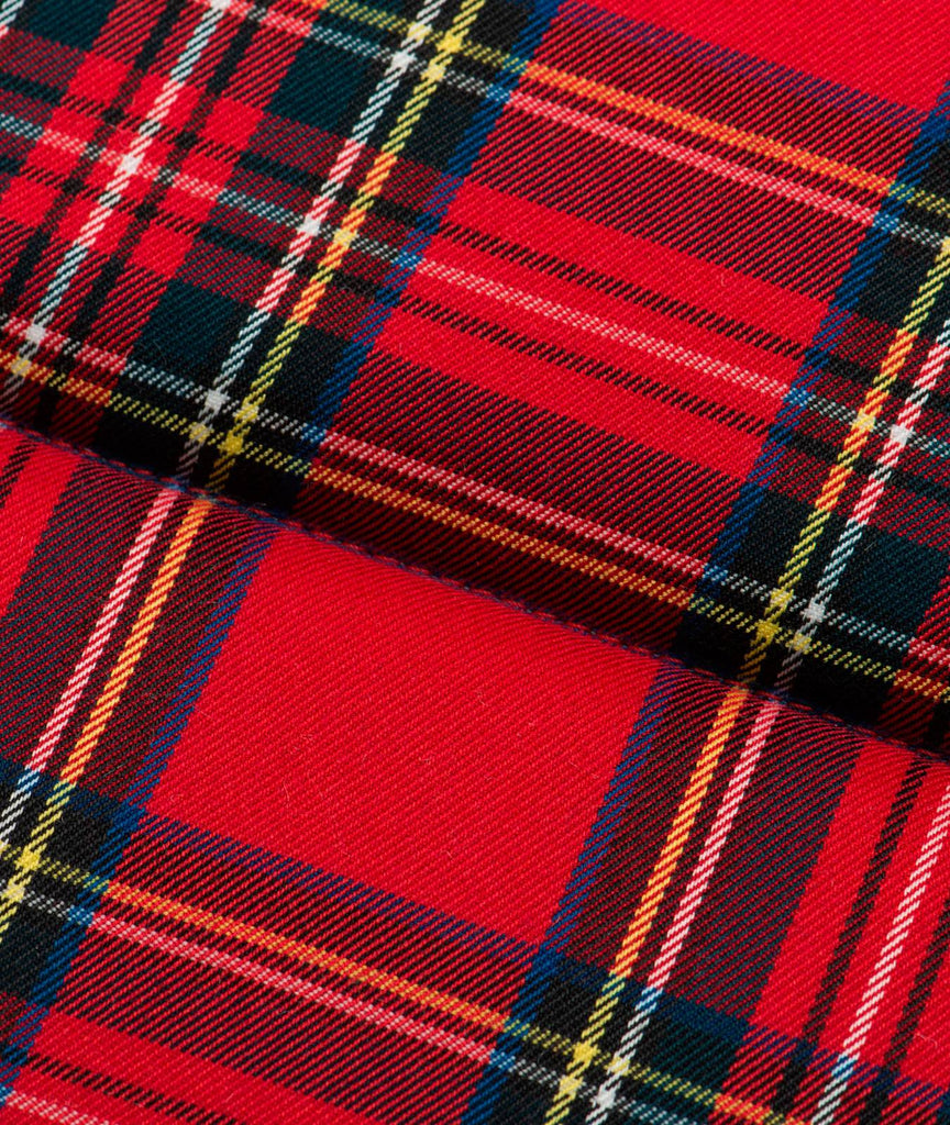 RED TARTAN ROLL BED